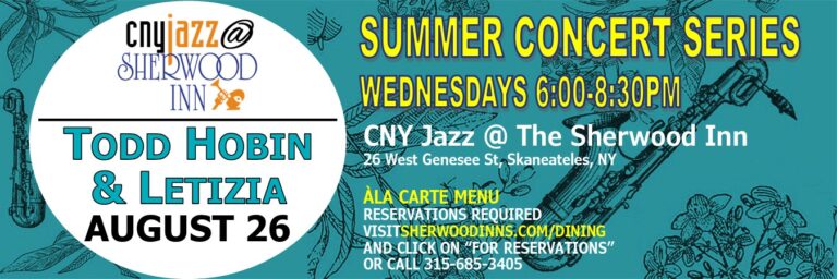 CNY Jazz at the Sherwood – August 26